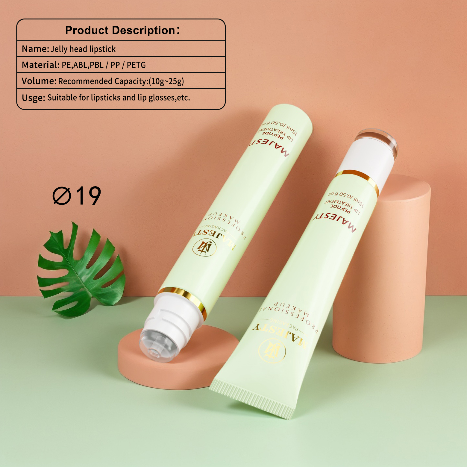 3 ml benutzerdefinierte kosmetische kosmetische weiche flexible Acryllipgloss -Kunststoffrohre