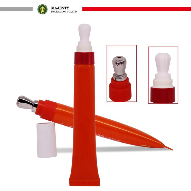 Kundenspezifische 10-ml-, 15-ml- und 20-ml-Keramik-Zinklegierung-PE-Kunststoffröhrchen für die Verpackung von Cometic-Augencremes mit siebgedruckter kosmetischer Lotion