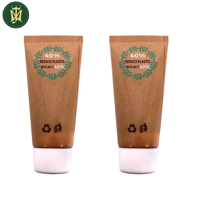 Umweltfreundliche Squeeze-Recycling-Verpackung, Sonnenschutz-Handcreme in biologisch abbaubarer Kunststofftube, gepresste Kraftpapiertube