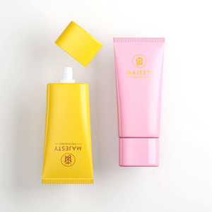 Kundenspezifische ovale, flache Kunststoff-Quetschröhrchen für Foundation-Sonnenschutz-BB-CC-Creme-Verpackungen mit Schraubdeckel für Gesichts- und Augencremes