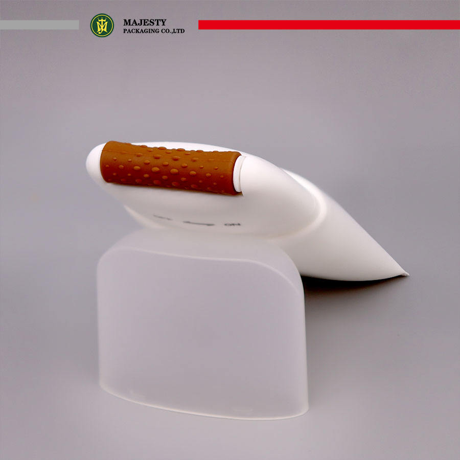 Massageroller-Kunststoffrohr, 100 ml, 150 ml, ovales Kunststoff-Kosmetikrohr, Hautpflege-Körperlotion-Rohr, Silikon-Applikator einschalten