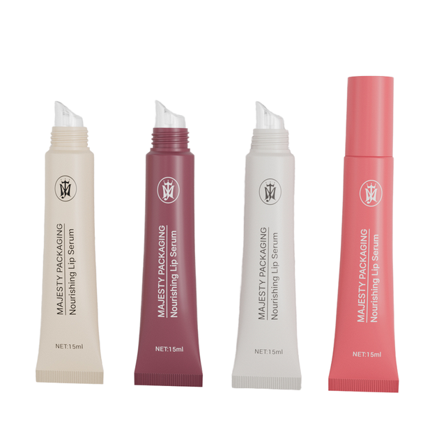 Benutzerdefinierte 10 ml 15 ml 20 ml Kunststoffrohrverpackung Squeeze Silikon Lipgloss Lippenbalsam Soft Cream Gel Lippenpeelingrohr