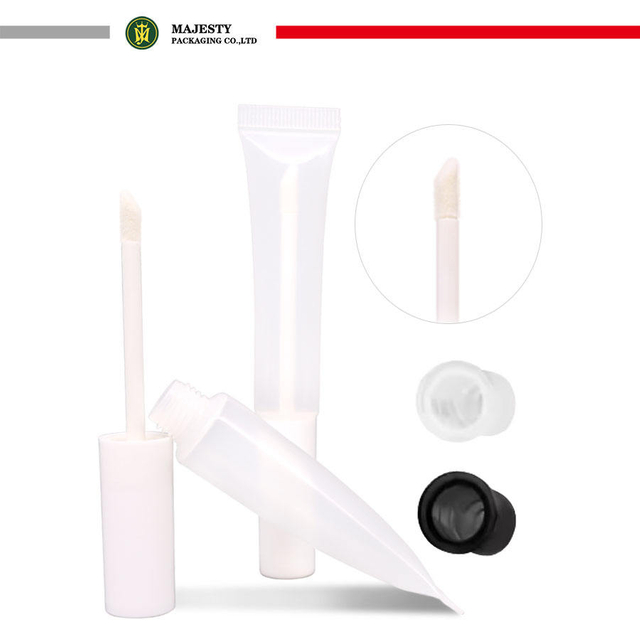Leere Lippenstift-Lipgloss-Kunststofftube, Hautpflege, Kosmetikverpackung, Pinselapplikator, einfach zu verwendende, anpassbare Kunststoffverpackung