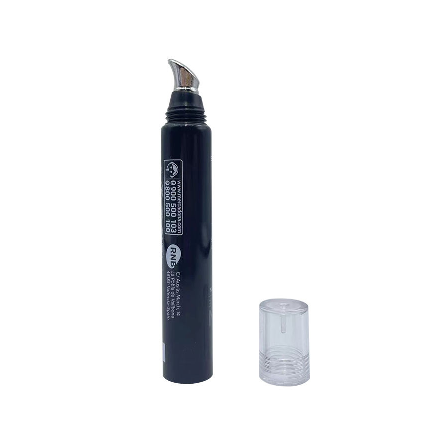 Leere Augenmassage-Kosmetiktube mit Applikator aus Zinklegierung und Metallspitze für Sonnenschutz, Reinigungsshampoo, Lippencreme, Augenserum