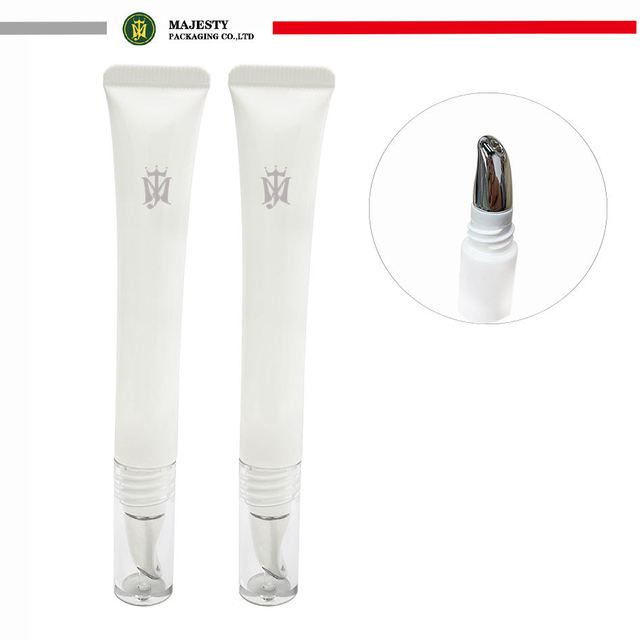 Leeres Massagegerät, Zinklegierungs-Applikator, Kosmetiktube, 7 ml, 10 ml, 20 ml, Metall-Glanzspitze-Applikator für Squeeze Lip Custom Tube