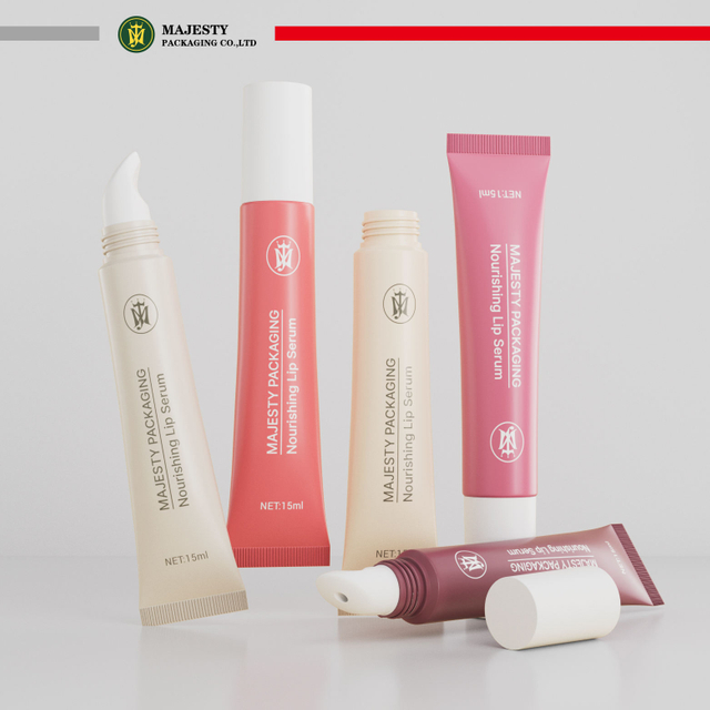 OEM-Flip-Top mit personalisiertem Design für Siebdruck-Lipgloss-Tuben aus Kunststoff