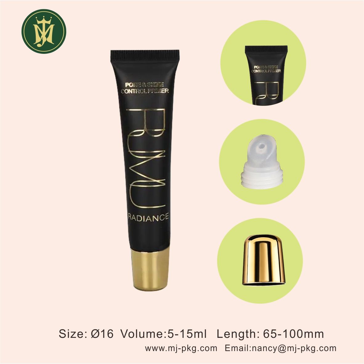 Benutzerdefinierte 10 g, 10 ml, 15 ml Quetschtube für Lipgloss, Lippenstift, Lippenbalsam, leere Kunststoffverpackung, benutzerdefinierte Farbe