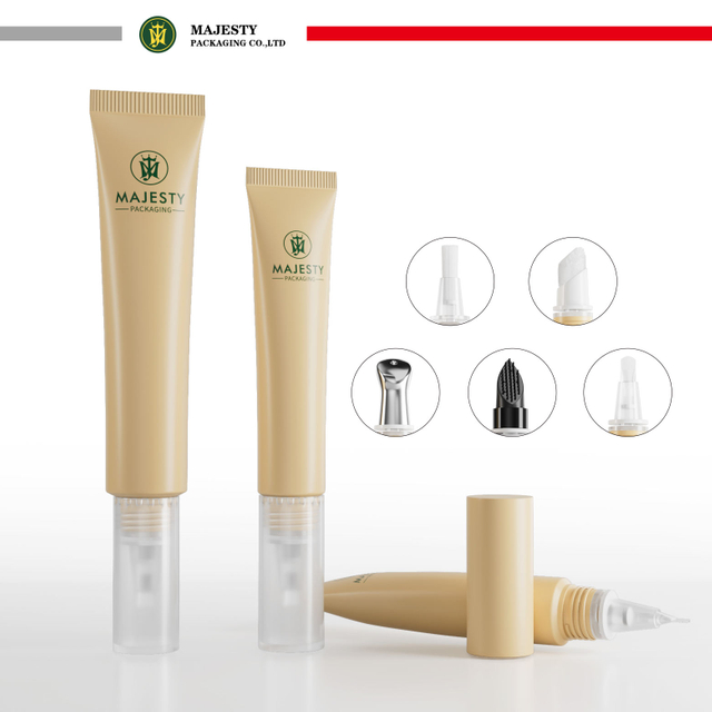 10–15 ml Multifunktionstube, verschiedene Applikatorköpfe, kosmetische Lipgloss-Tube, Augencreme-Tube, kosmetische Kunststoffverpackung