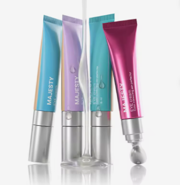 19 mm zweifarbige Augencremetube mit kühlender Massagespitze aus Zinklegierung, 10 g, 25 g, leere Lipgloss-Quetschtube, Kosmetikverpackung